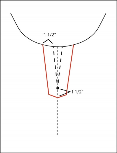 Continental Blouse Alterations Tutorial, Blouse Front, Facing-1b