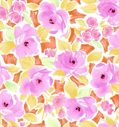 Lisette Pink Watercolor Floral