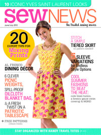 Sew News Cover, June/July 2012