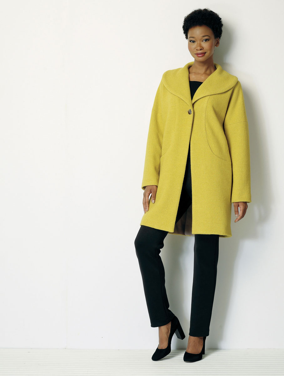 Patterned sales wool coat