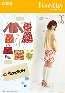 continental blouse, skirt & dress sewing pattern